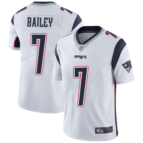 New England Patriots Football #7 Vapor Untouchable Limited White Men Jake Bailey Road NFL Jersey->youth nfl jersey->Youth Jersey